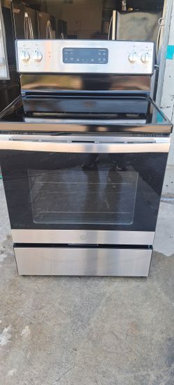 GE GLASS STOVE STAINLESS STEEL ELECTRIC