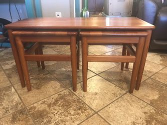 Antique Solid Cedar Coffee Table and End Tables