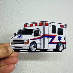 Ambulance JDM Street Racing Tuned Paramedic Sticker EMT ER EMS Car Bumper Decal