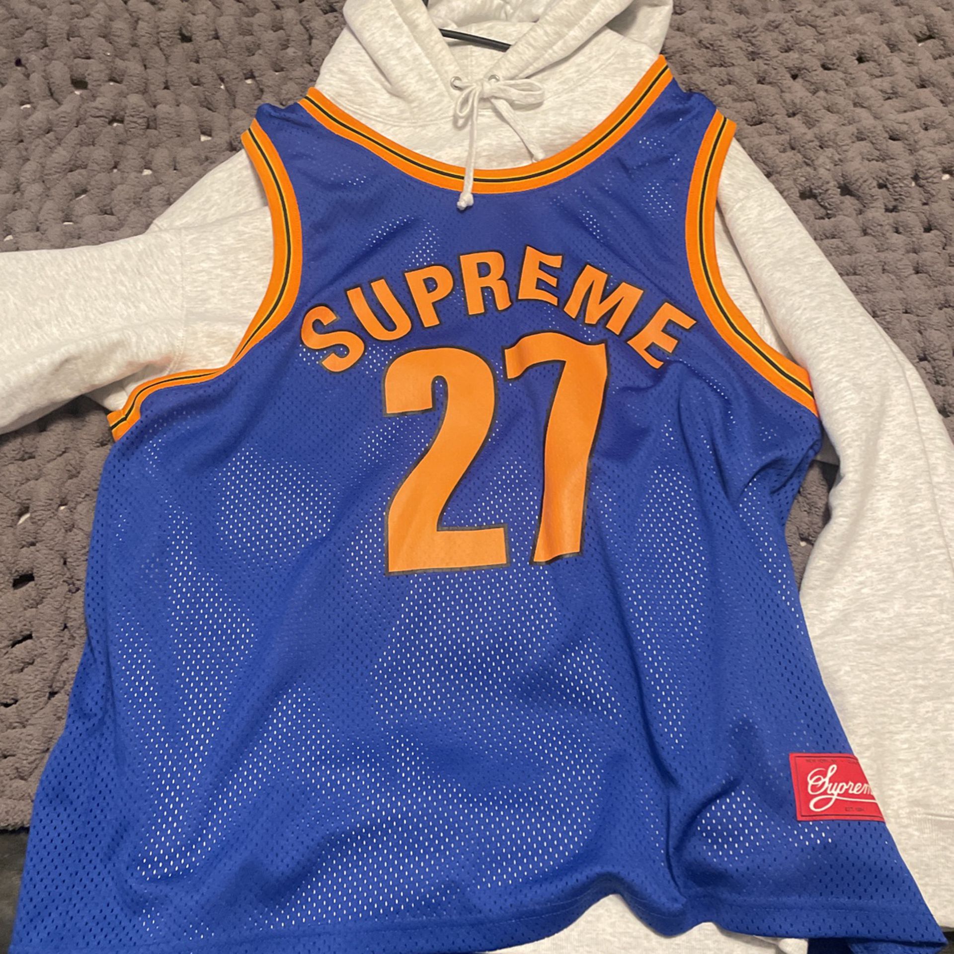 supreme basketball jersey hooded sweatshirt