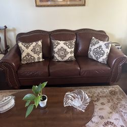 Genuine Leather Sofa Set