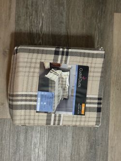 NIB Cuddl Duds full size plaid flannel sheet set