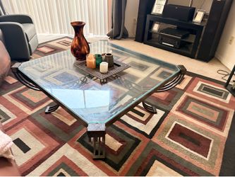 Glass coffee table