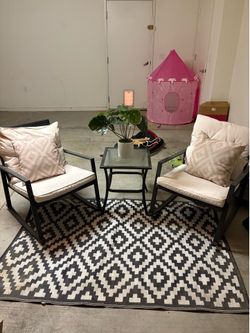Patio Set with Outdoor Rug