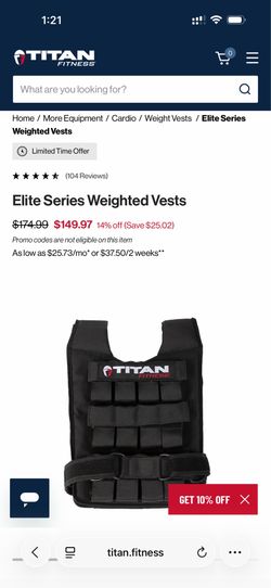 Titan fitness weighted vest 60 pounds