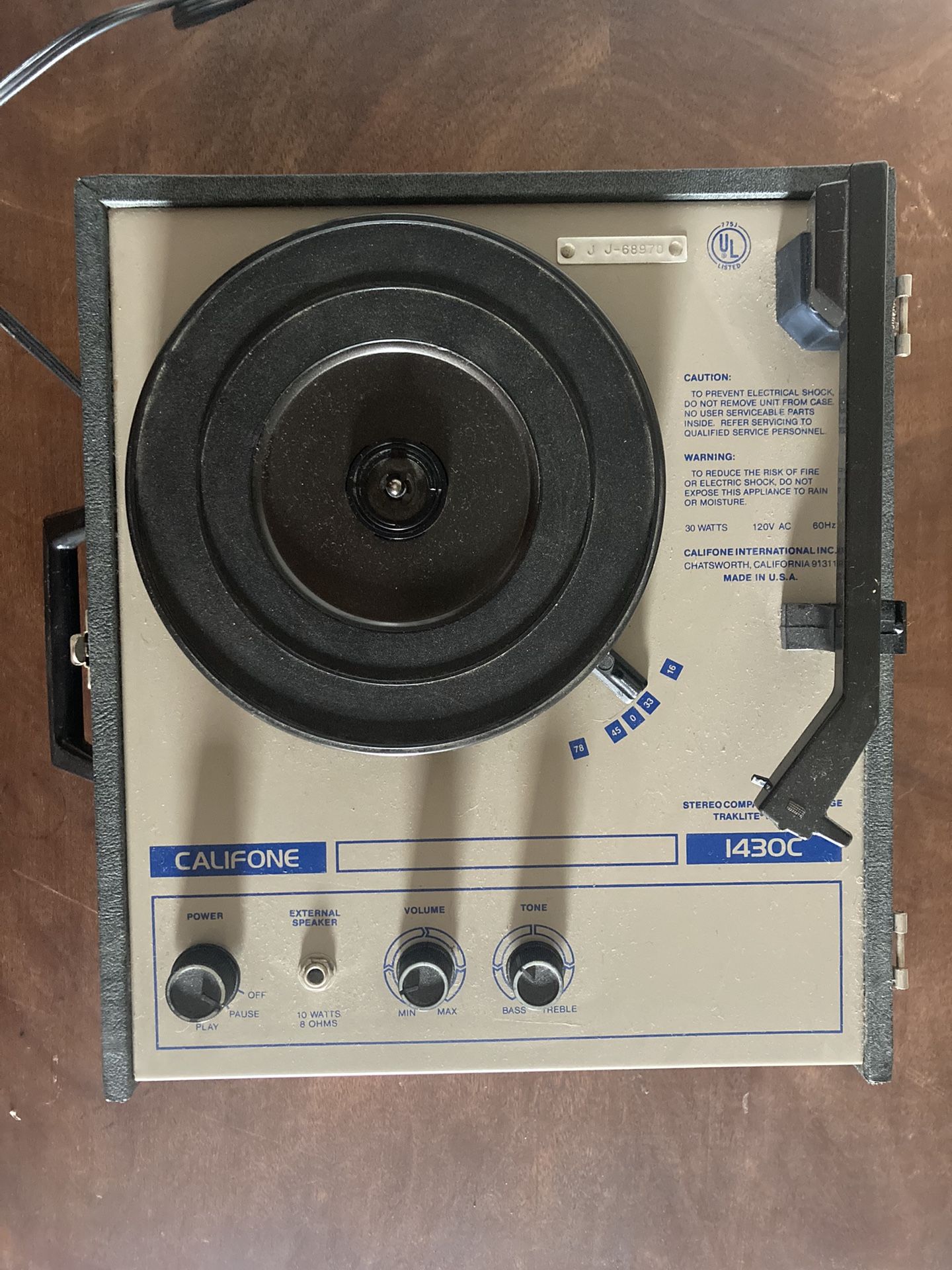 Califone 1430C Record Player