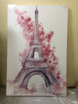 Pastel Paris Eiffel Tower theme painting picture new