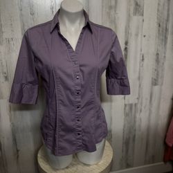 New York & Company Purple Dress Shirt 