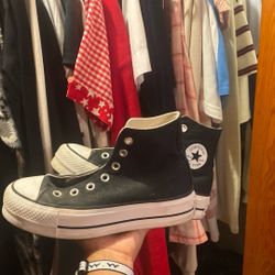 Platform High Top Black Converse 