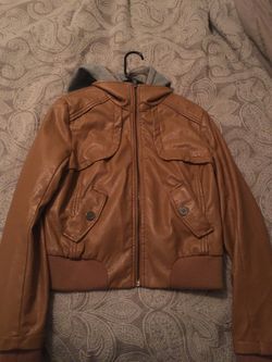 Medium pleather jacket lightly used