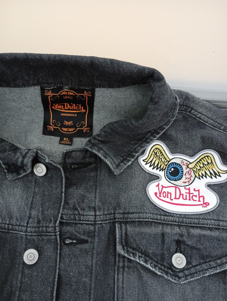 $50 VON DUTCH XL MENS JEAN JACKET