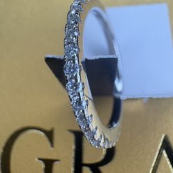 Moissanite Eternity Band Promise Ring – S925, VVS1