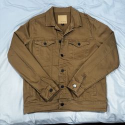 BlankNYC Tan Denim Trucker Jacket – Men’s Size L