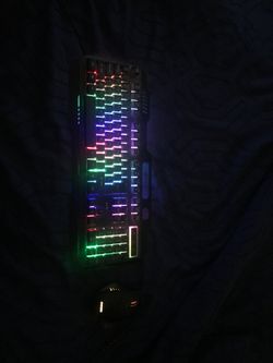 Gaming mouse and keyboard with lights
