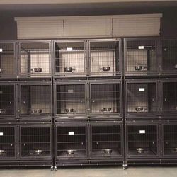 Set Of Brand New Stackable 43” Dog Kennel  