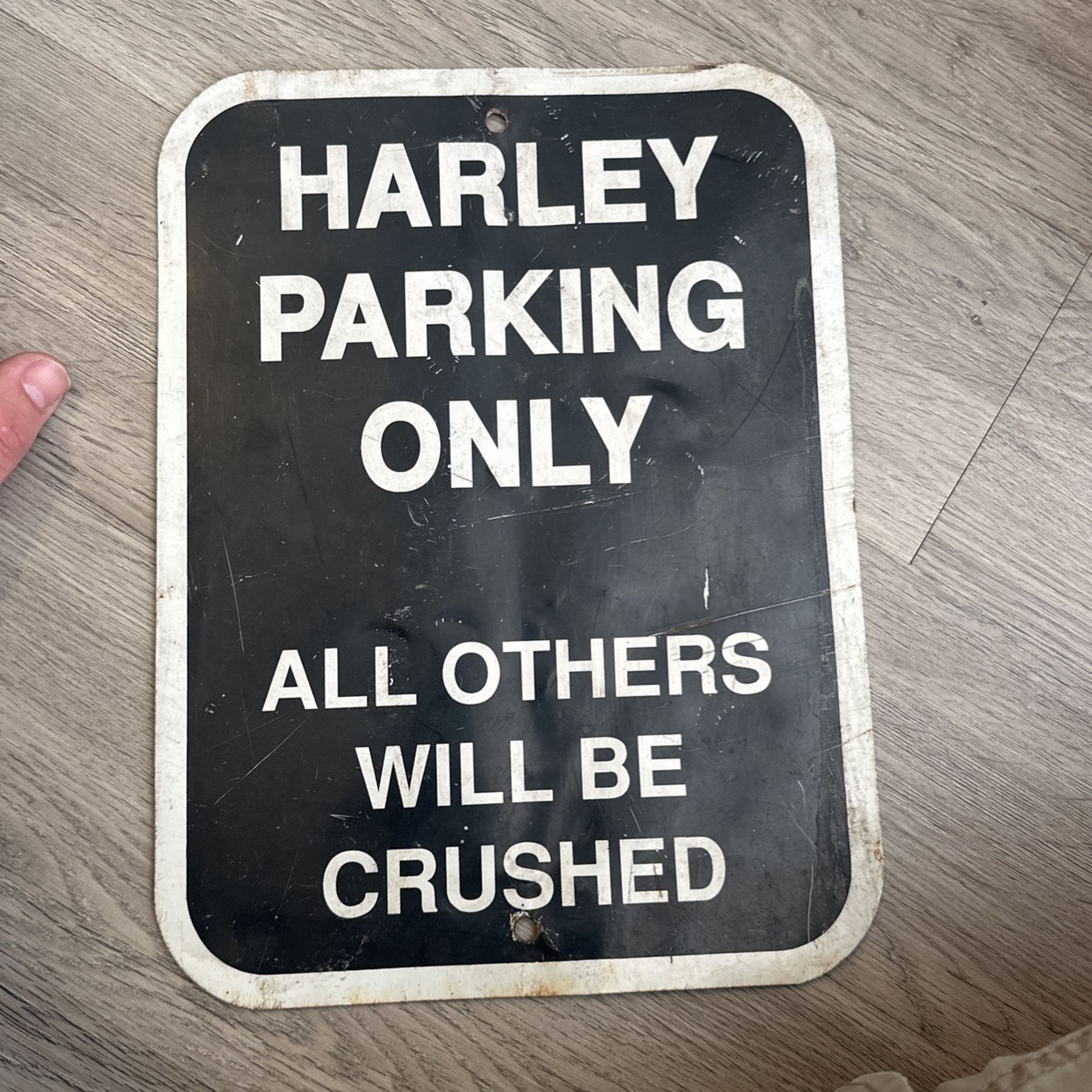 Harley Parking Sign