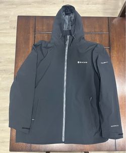 Rivian Eddie Bauer WeatherEdge Waterproof Jacket Black Mens 3XL Rain Coat Hood