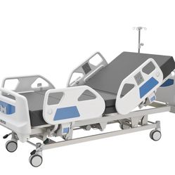 VEVOR Premium 5 Function Full Electric Hospital Bed, ICU Medical Bed with Cardiac Chair, CPR, Trendelenburg & Reverse Trendelenburg, Central Locking S