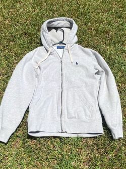 Grey polo zip up