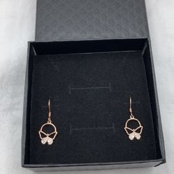 S925 butterfly earrings