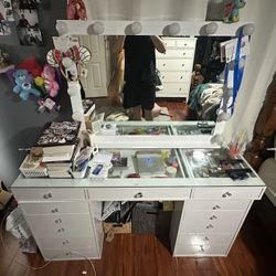 Large Vanity With Two Drawers 
