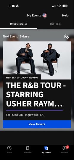 09/25 THE R&B Tour tickets X2