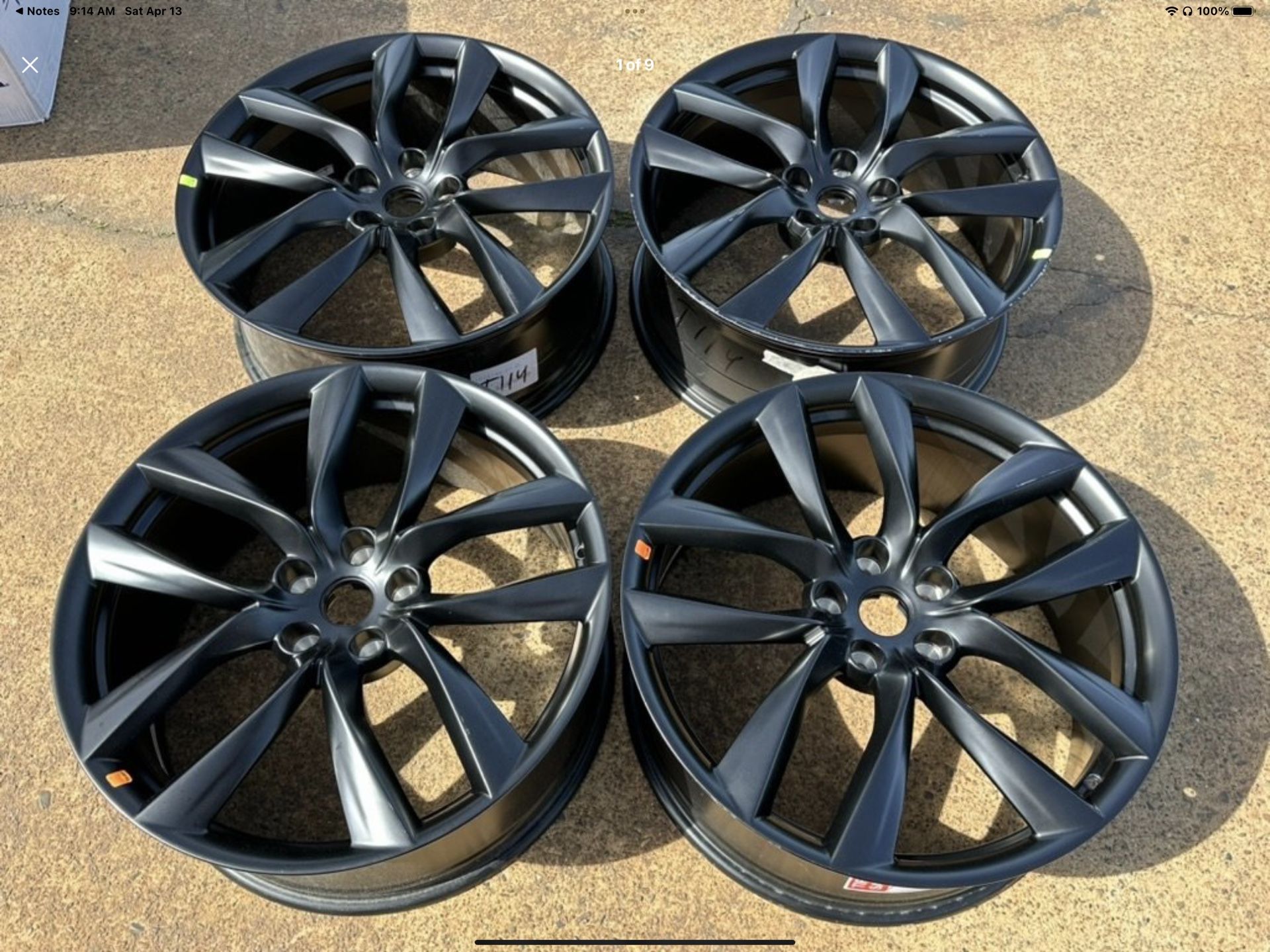 21" OEM 2020 Model S Arachnid Wheels P100D Rims Staggered Rims