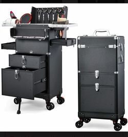 Professional Rolling Makeup Train Case – Brand New