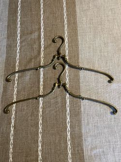 Heavy Antique Brass Hangers From Germany.