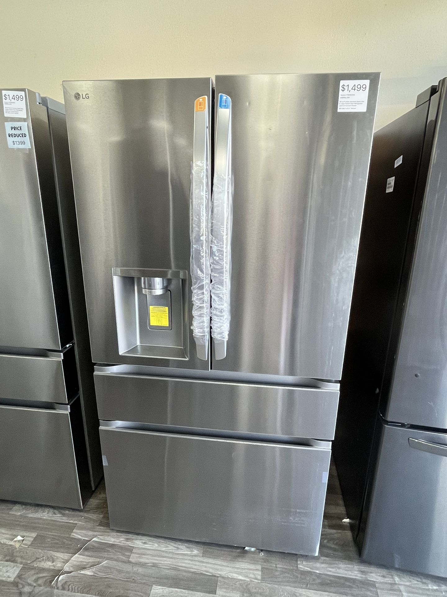 $1499 LG French Door Fridge, 4 Door Standard Depth, Includes One Year Warranty