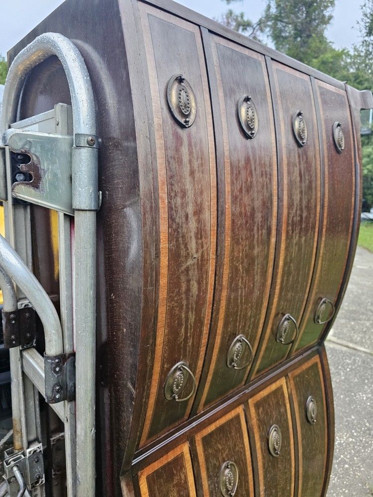 62.5"x35"x19" Dresser Must Be Gobe ASAP REAL WOOD HEAVY ANTIQUE JOHNSON FURNITURE C.O Branded