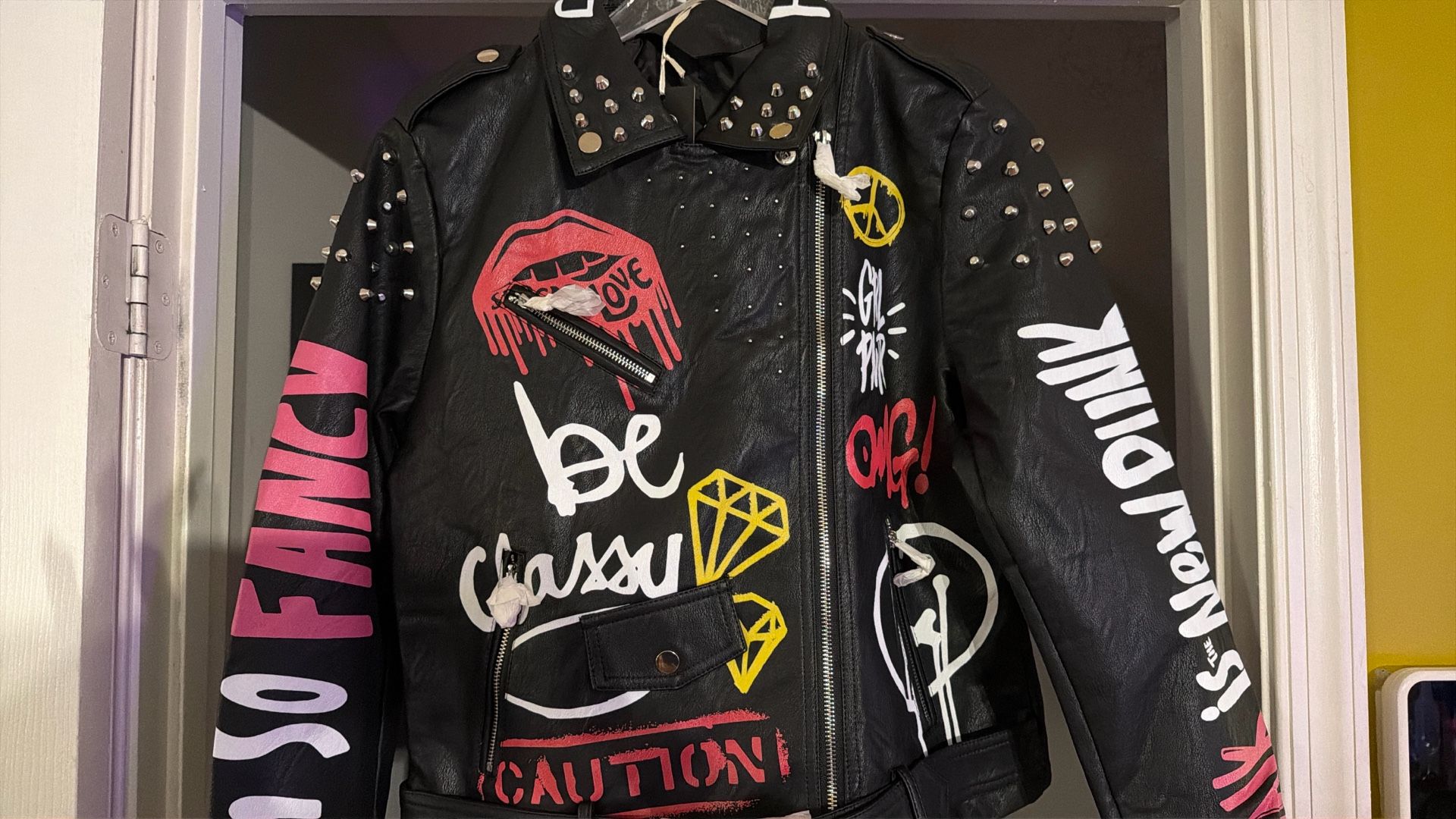 Faux Leather Motorcycle Jacket