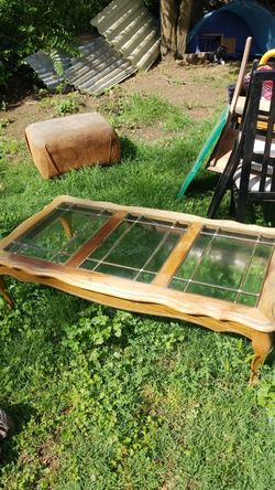 Wood / glass table