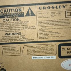 Crosley  radio trun table cd and tape player