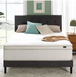 KING 12” Foam and Spring Hybrid Mattress-Medium Firmness-Mattress In A Box $250 Firm