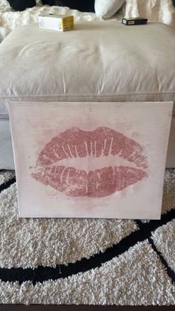 Canvas Wall Art “Pink Lips”