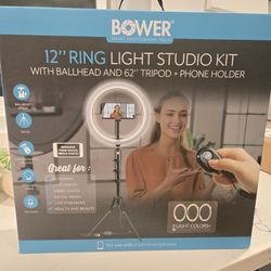 12' Ring Light Studio Kit With Tripod+ Phone Holder