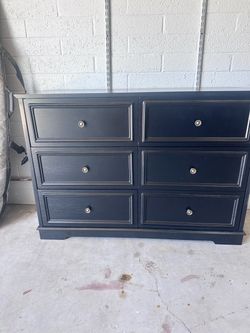 Black 6-Drawer Double Dresser