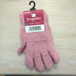 Snugadoo pink fuzzy gloves