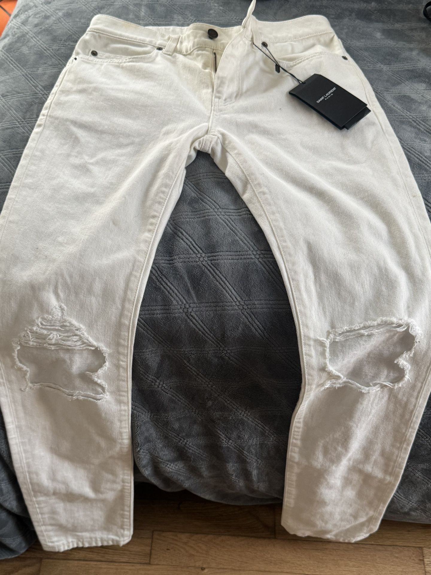 Saint Lauren Ysl  Off White Skinny Jeans pants Size 29 Brand new never worn