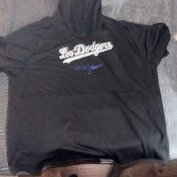 Men XXL Los dodgers short sleeve Hoodie
