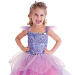 Enchanting Princess Swirl Gown Girls Size 6-7 Multicolor Party Dress