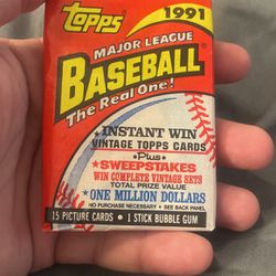 1991 Topps Baseball Cards Wax Pack