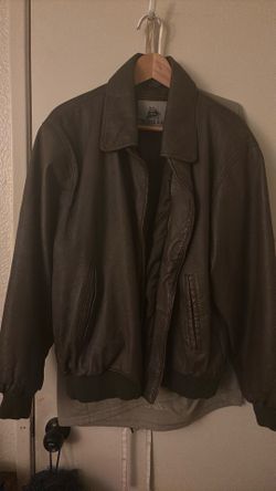 Brown leather jacket