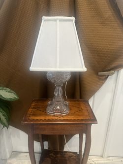 Vintage Pressed Glass Oil Lamp