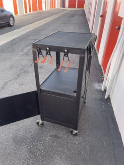 Luxor Multipurpose Adjustable Height Steel A/V Utility Cart 