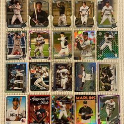 Miami Marlins 20 Card Baseball Lot! Rookies, Prospects, Refractors, Parallels, Autographs, Short Prints, Variations & More!