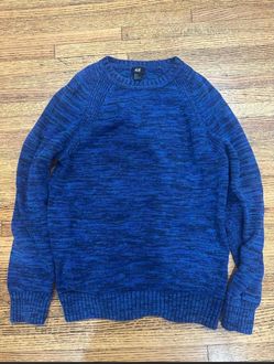 H&M Modern Blue Marled Raglan Crewneck sweater