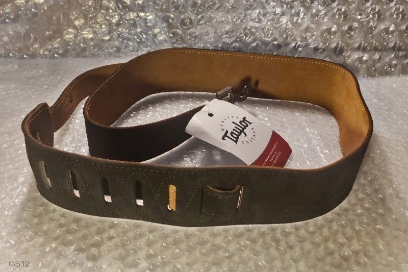 Taylor Embroidered Suede Black Guitar Strap (GS12)