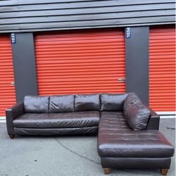 Natuzzi Italian Leather Sectional Couch❗️